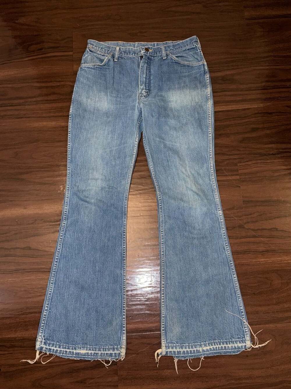 Maverick Vintage Flare Jeans Size 36x34 Blue Denim Bell Bottoms
